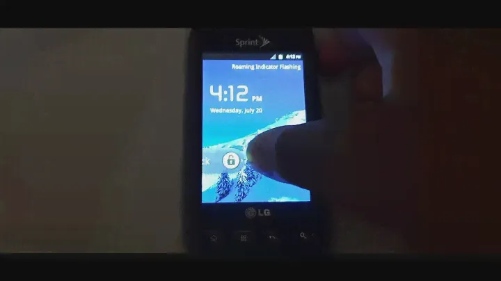 Запуск LG Optimus S (Sprint), версия Android и завершение работы